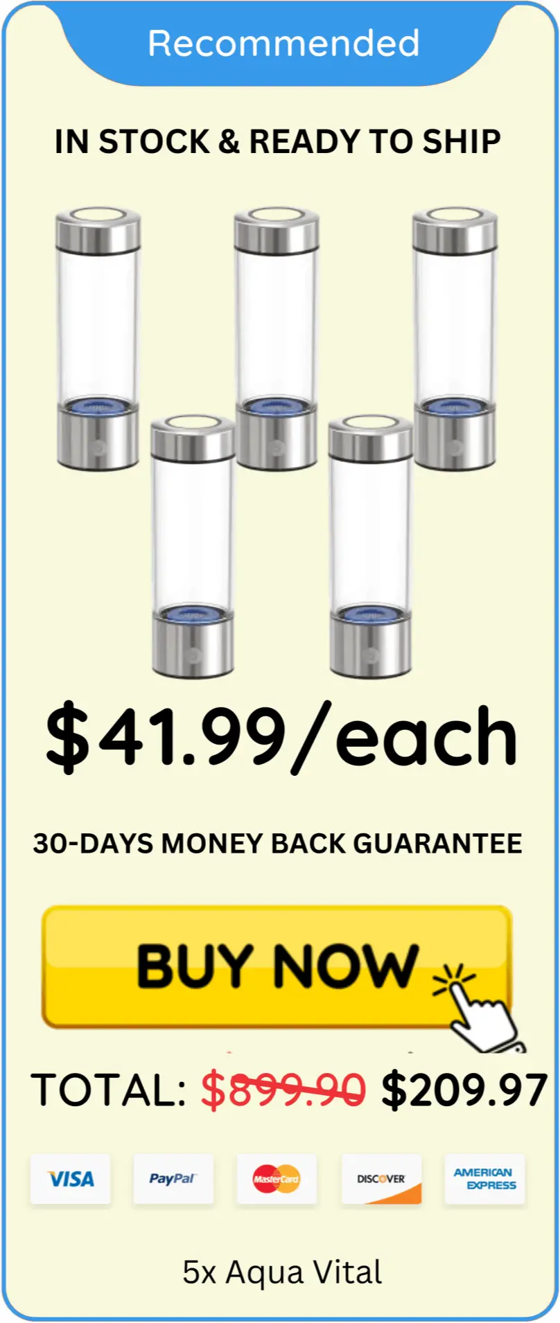 Aqua Vital package offer price 